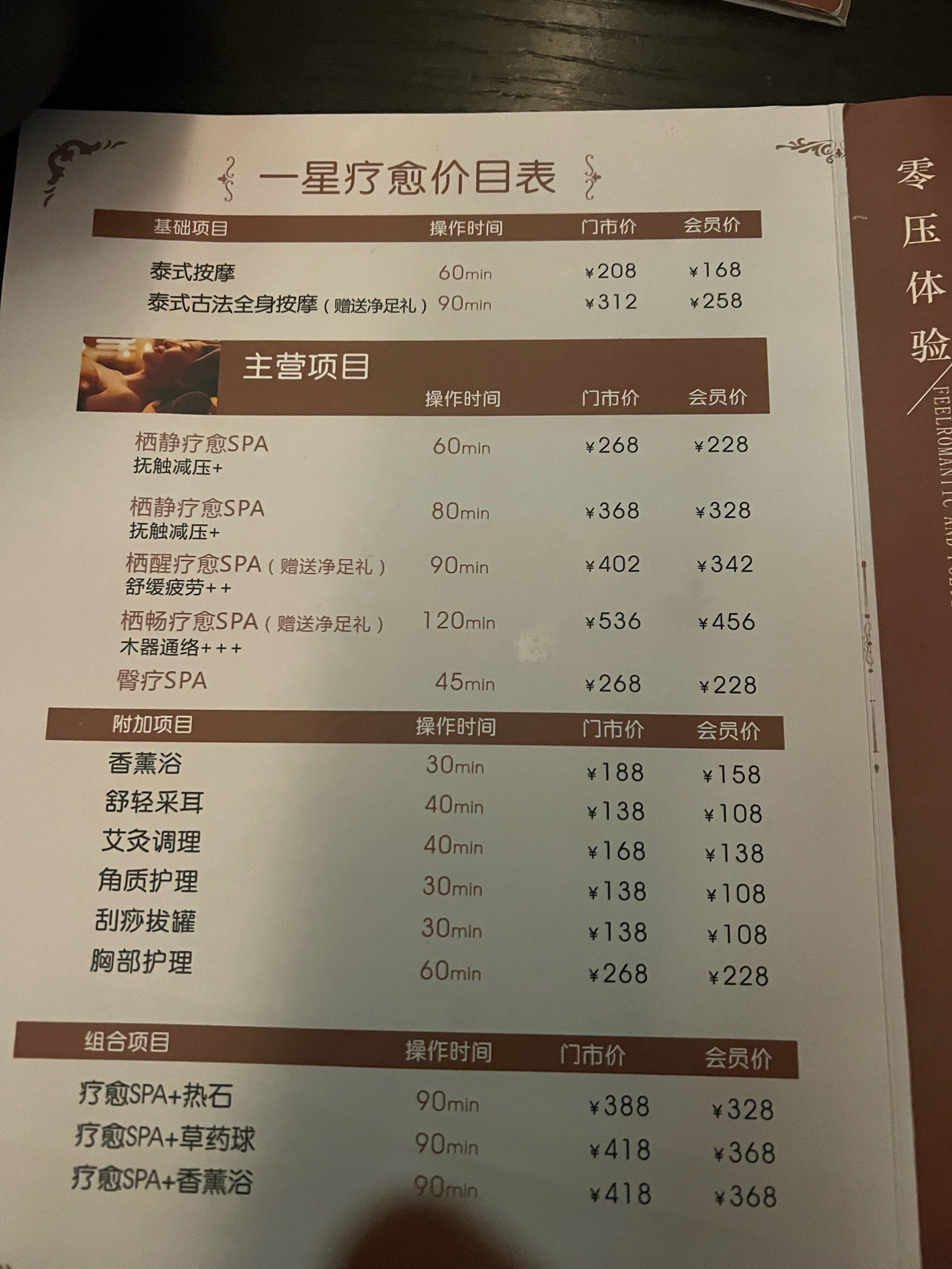 北京spa荤素一览表