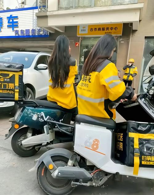 女骑手送表卖一幼时一单