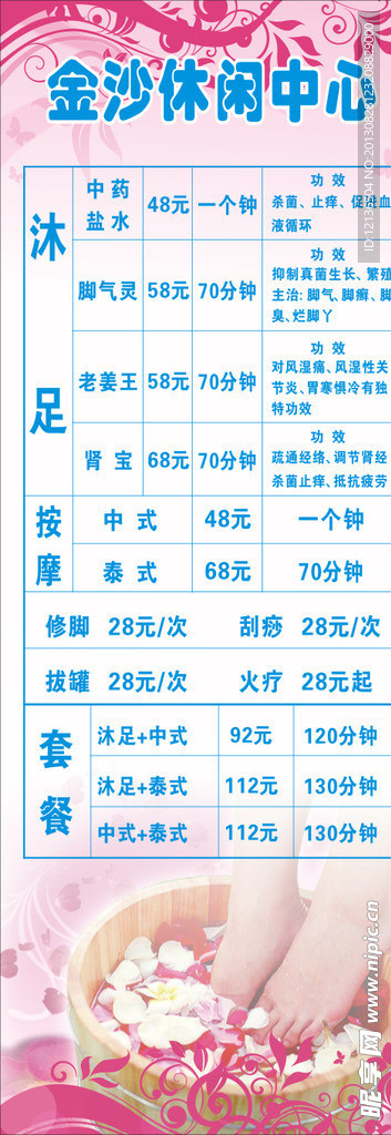 沐足场所全套和半套项目有什么