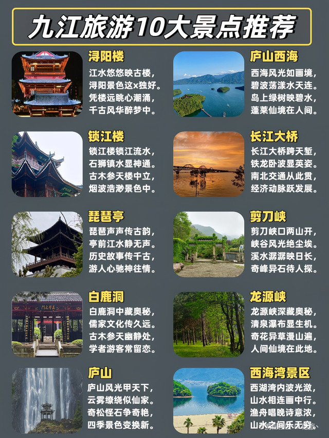 九江男子喜欢去的地方