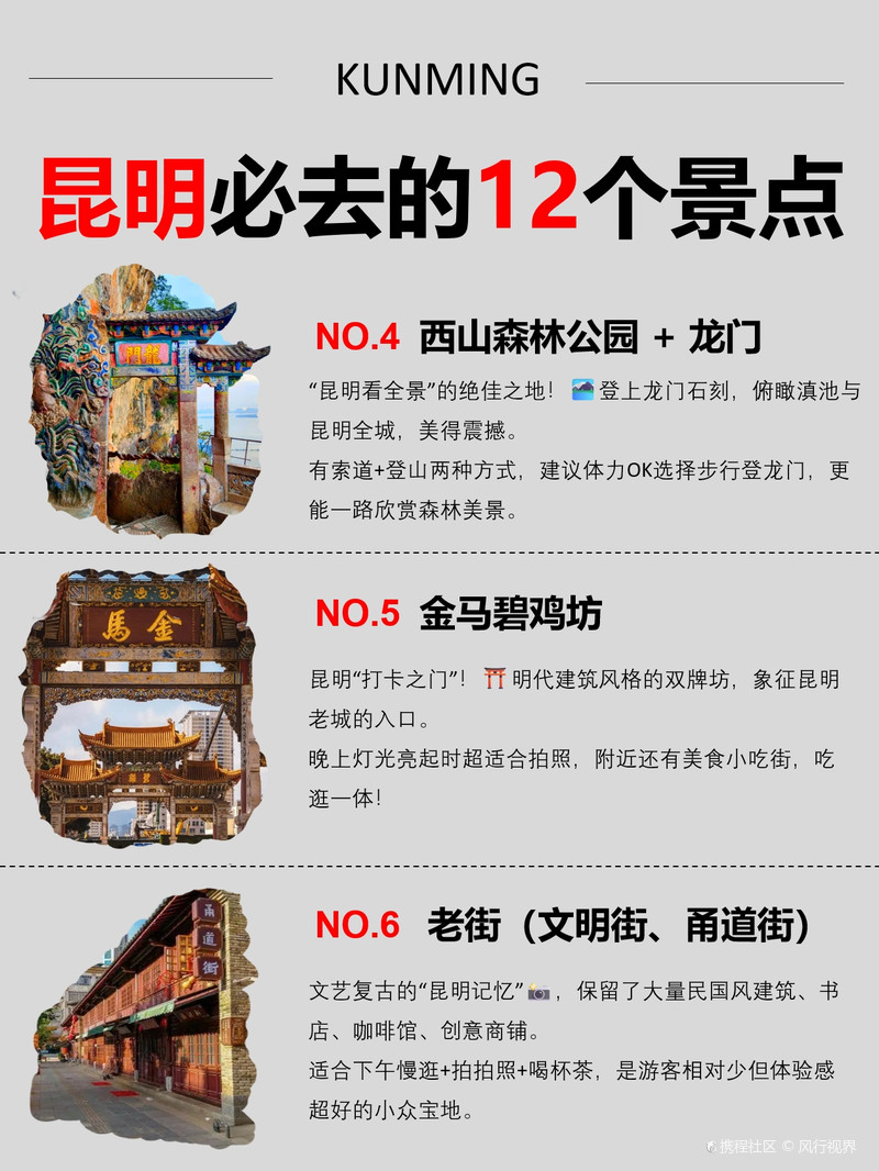 昆明鸡窝最闻名三个处所