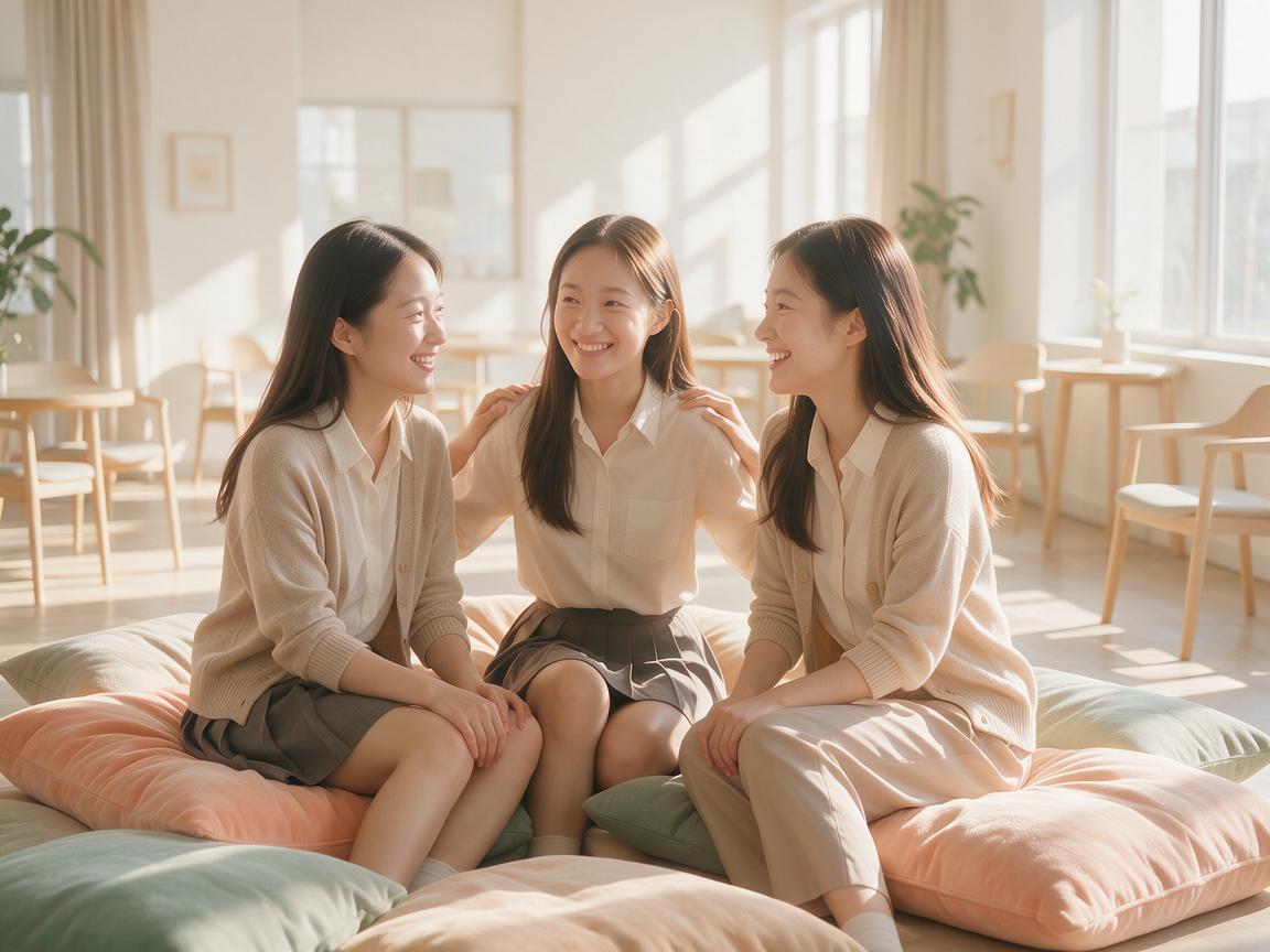 三个女大学生按摩