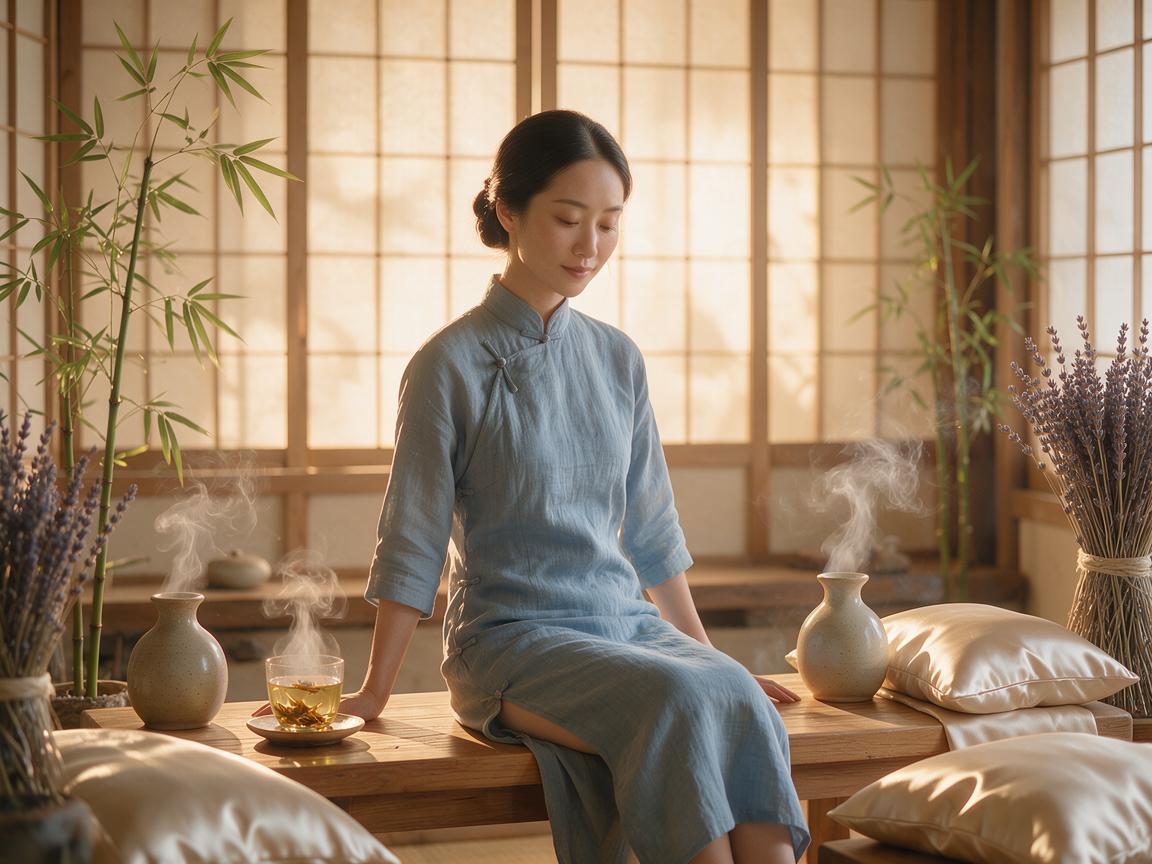 女大学生做特殊精油按摩