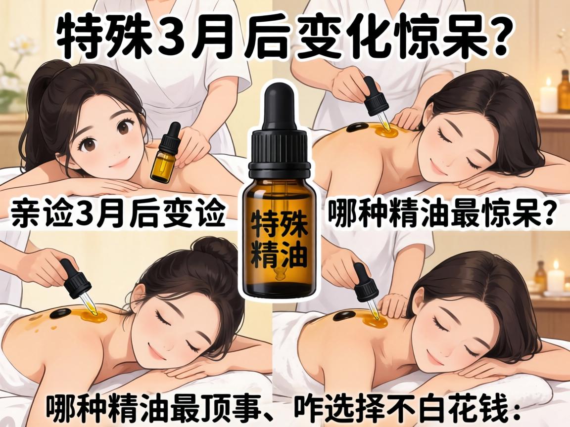 特殊精油按摩的四个女人，亲测3月后变化惊呆？哪种精油最顶事、咋选不白花钱？