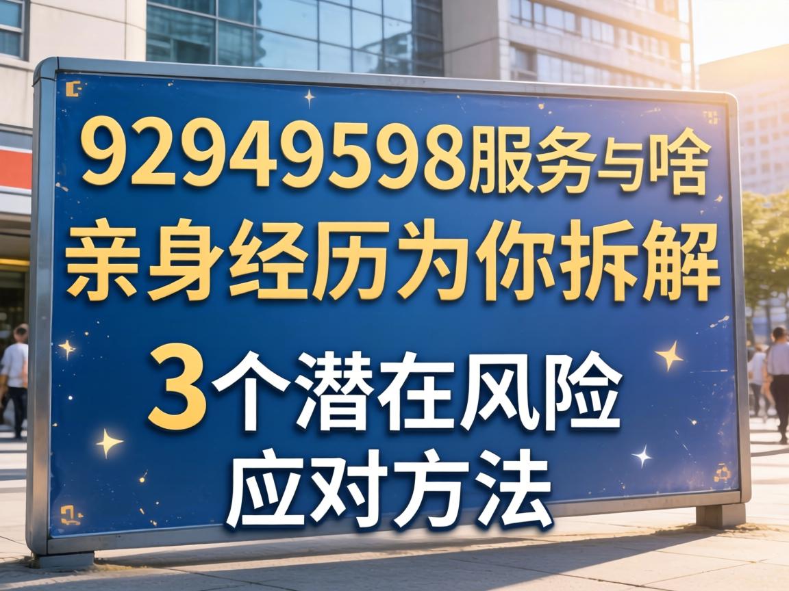 92949598服务是啥意思？亲身经历为你拆解，3个潜在风险与应对方法