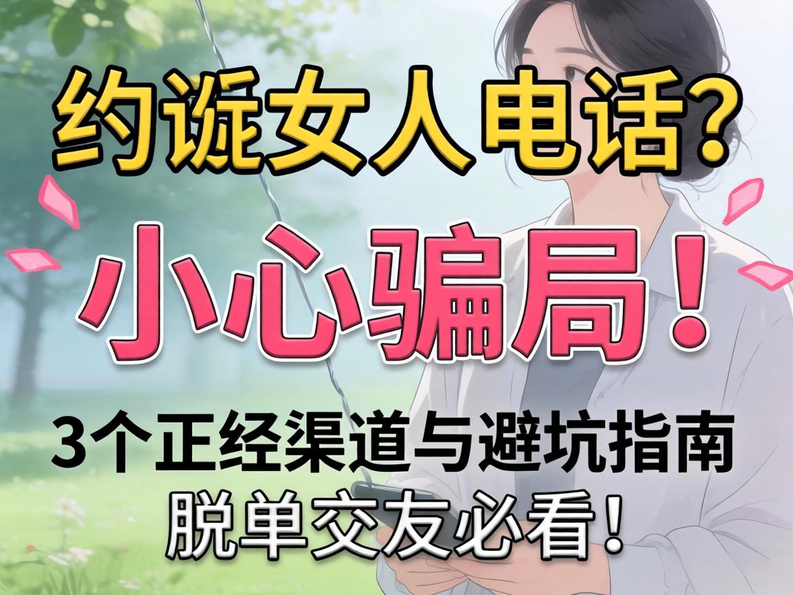 附近约女人电话号码？小心骗局！3个正经渠道与避坑指南，脱单交友必看