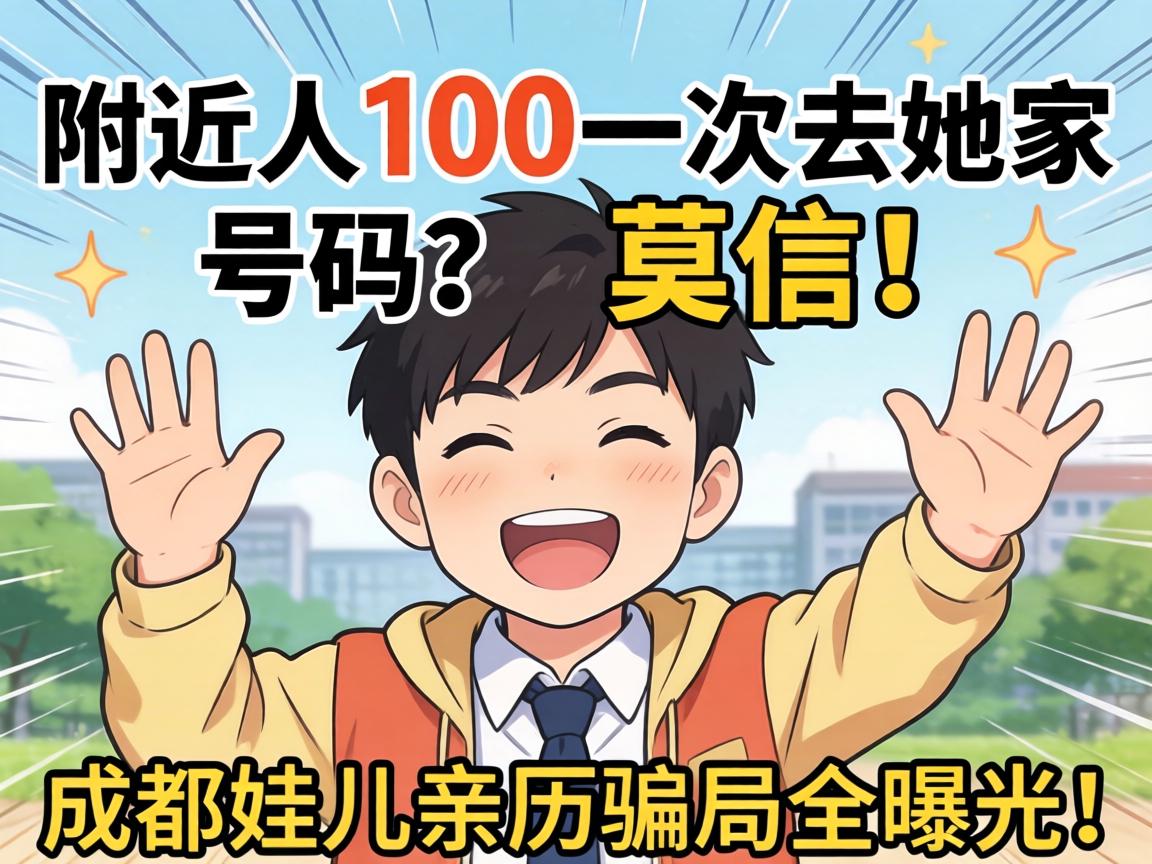附近人100一次去她家号码？莫信！成都娃儿亲历骗局全曝光！-1