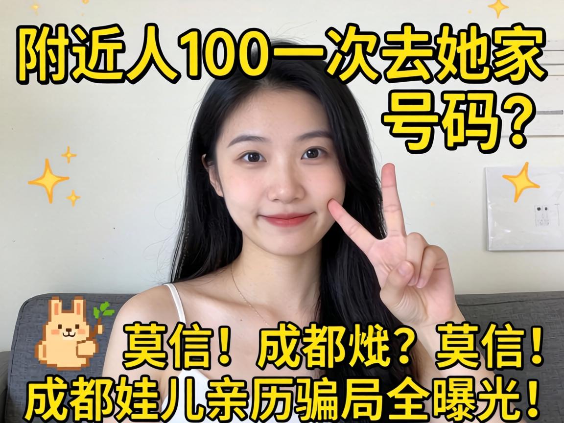 附近人100一次去她家号码？莫信！成都娃儿亲历骗局全曝光！-2