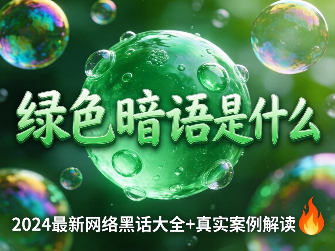 绿泡泡的暗语是什么？2024最新网络黑话大全+真实案例解读?