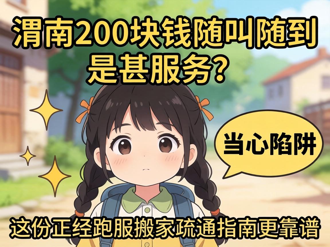 渭南200块钱随叫随到是甚服务?当心陷阱,这份正经跑腿搬家疏通指南更靠谱