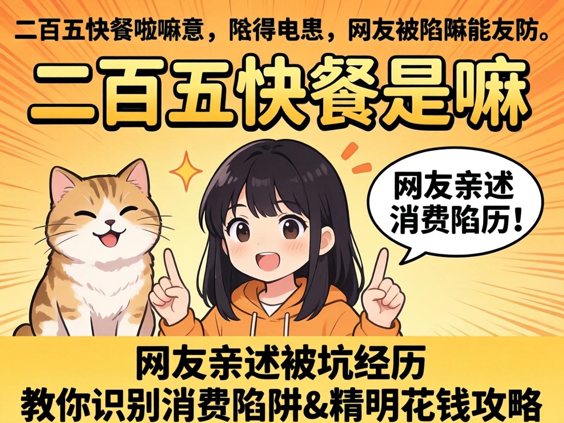 两百五快餐是嘛意思?网友亲述被坑经历,教你识别消费陷阱&精明花钱攻略