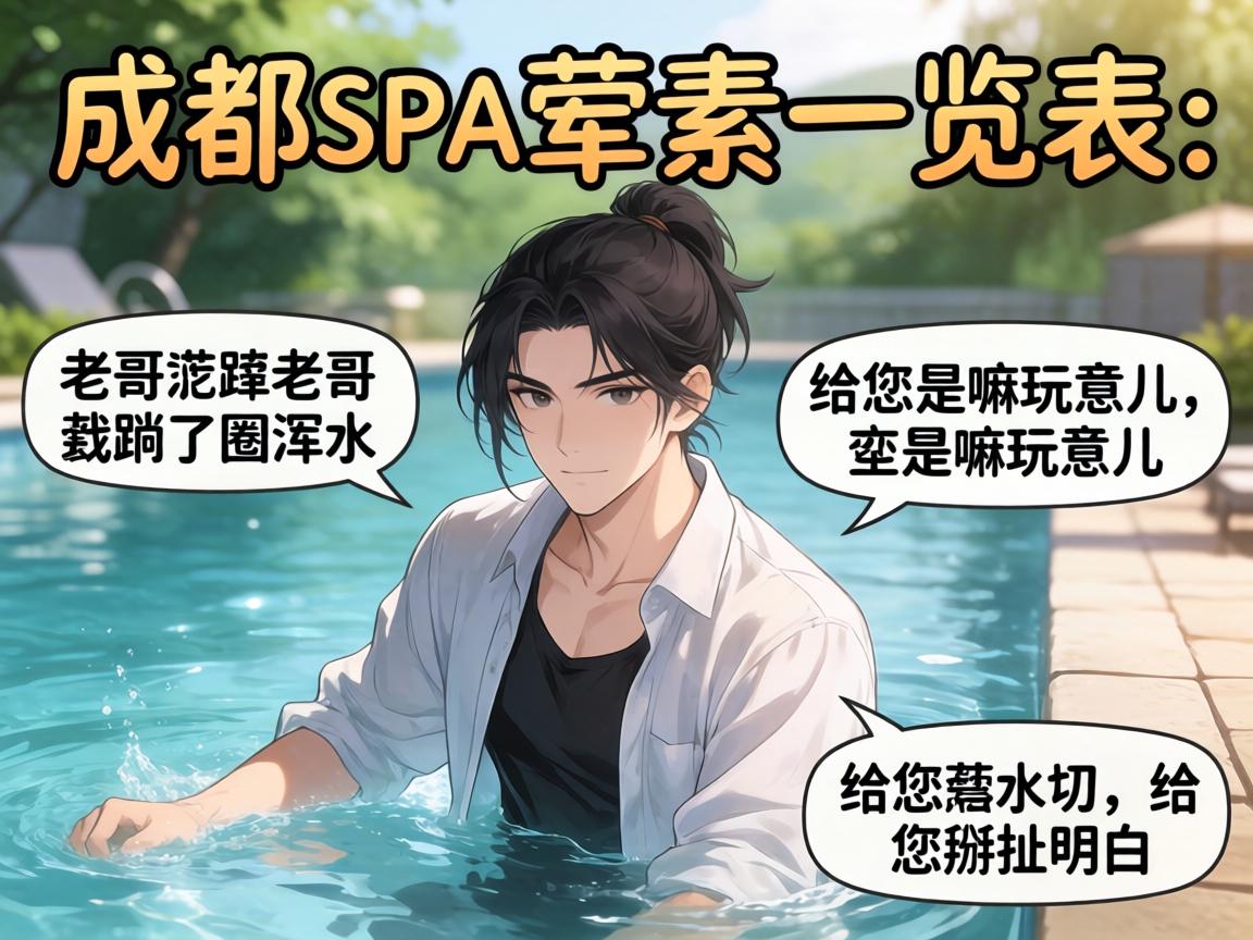 成都spa荤素一览表是嘛玩意儿?老哥我蹚了圈浑水,给您掰扯明白!