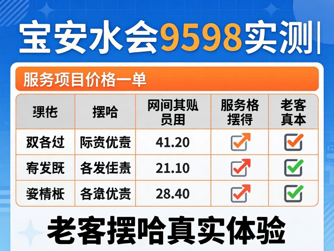 宝安水会9598实测 | 服务项目价格一览,老客摆哈真实体验