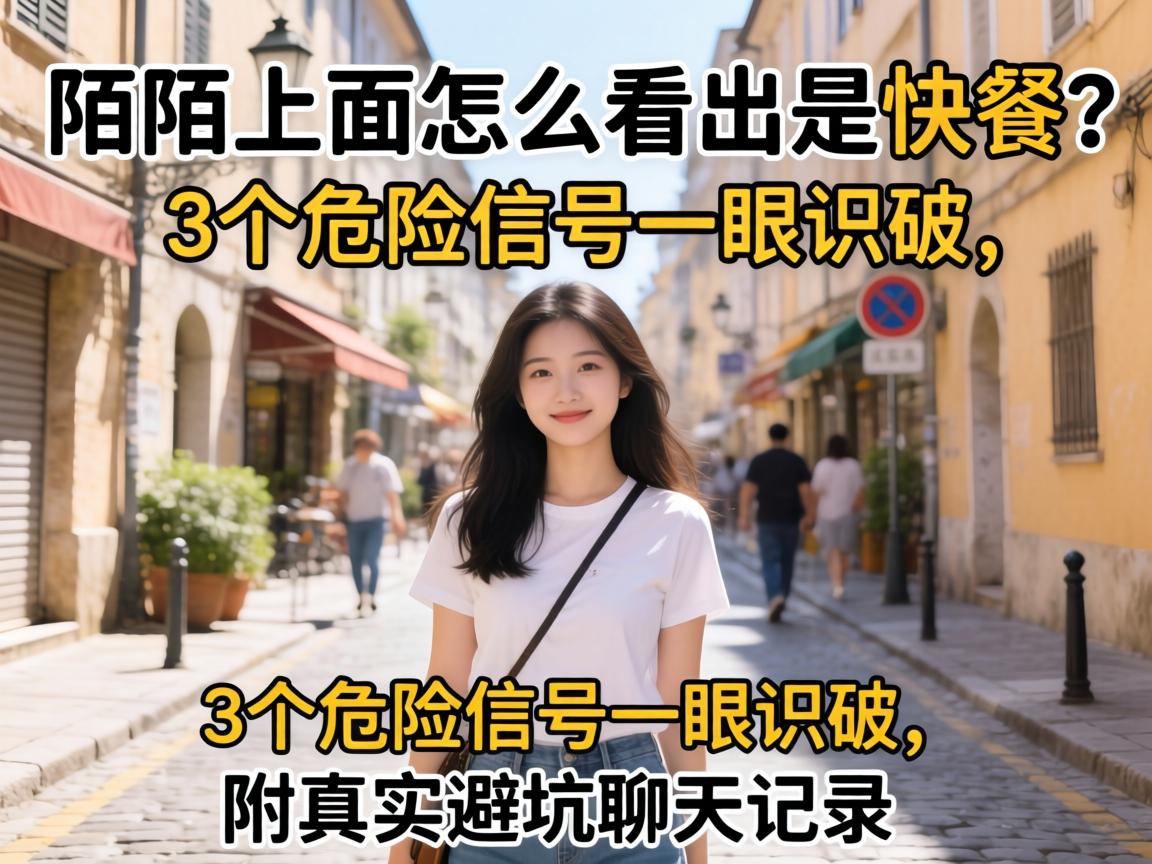 陌陌上面怎么看出是快餐？3个危险信号一眼识破，附真实避坑聊天记录
