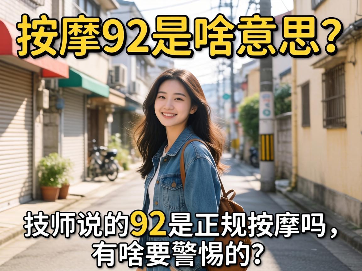 按摩92是啥意思？技师说的92是正规按摩吗，有啥要警惕的？