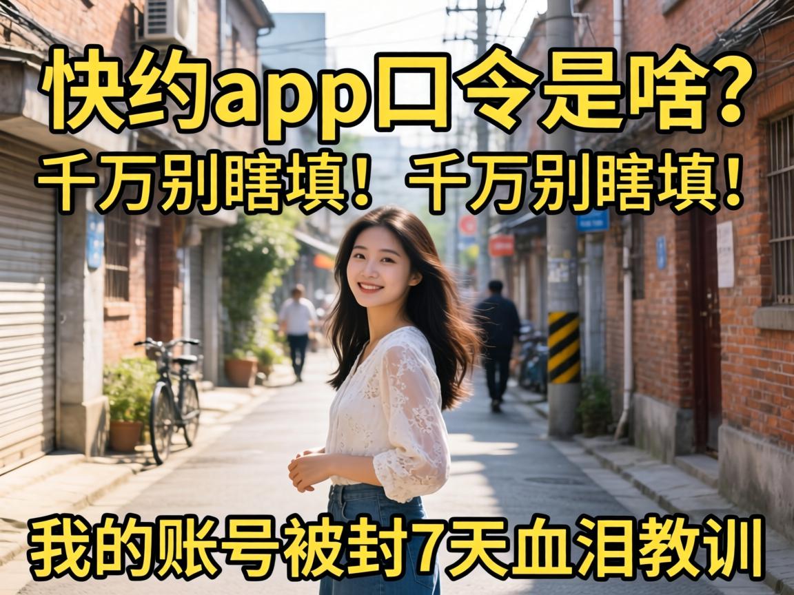快约app口令是啥？千万别瞎填！我的账号被封7天血泪教训