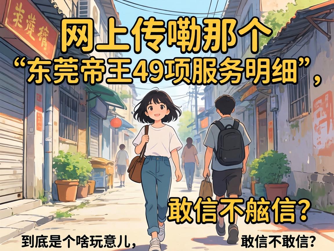 网上传嘞那个“东莞帝王49项服务明细”，到底是个啥玩意儿，敢信不敢信？