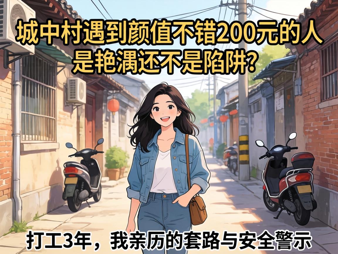 城中村遇到颜值不错200元的人，是艳遇还是陷阱？打工3年，我亲历的套路与安全警示