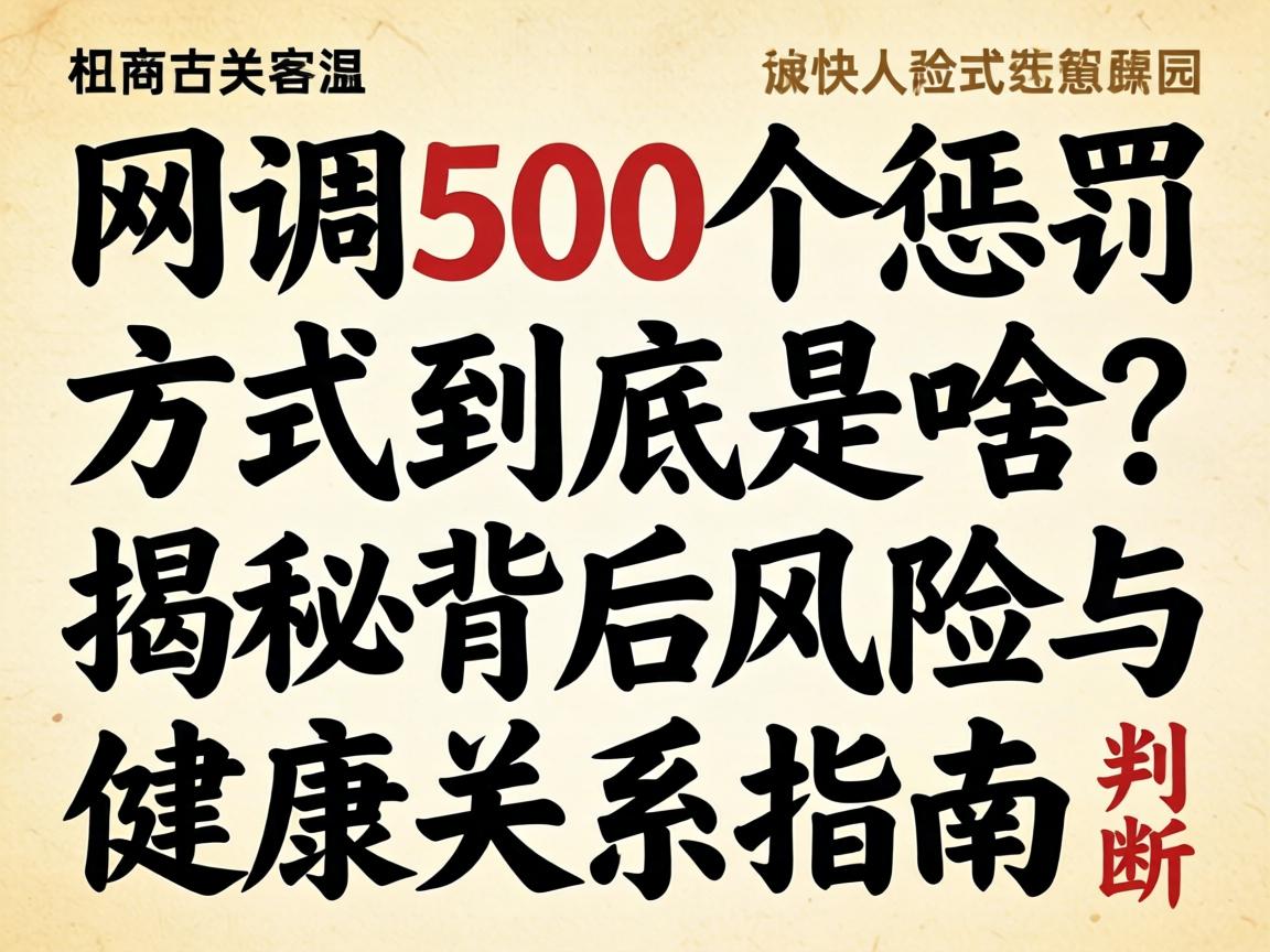 网调500个处分方法究竟是啥？？？揭秘背后危害与康健关系指南