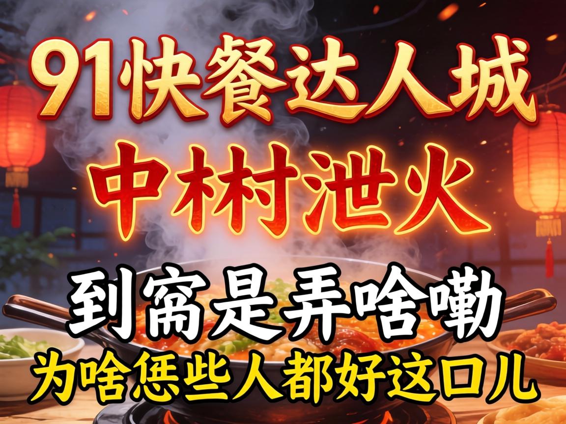 91快餐达人城中村泄火，这到底是弄啥嘞？为啥恁些人都好这口儿？