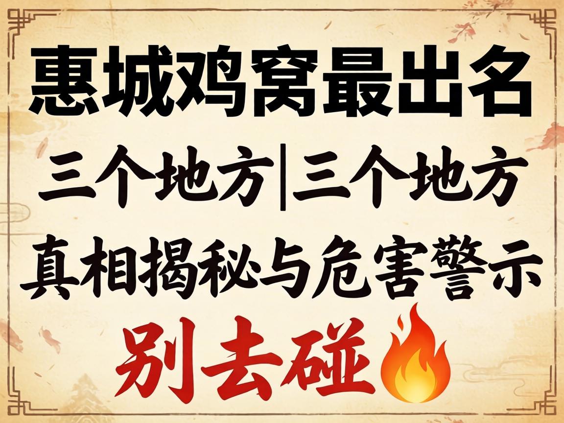 »Ý³Ç¼¦ÎÑ×î×ÅÃûÈý¸öµØ·½£üÕæÏà½ÒÃØÓëΣº¦¾¯Ê¾£ü±ðÈ¥Åö?