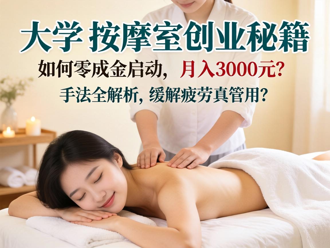 女大学生的按摩室创业秘籍：如何零成本启动，月入3000元？按摩手法全解析，缓解疲劳真管用？