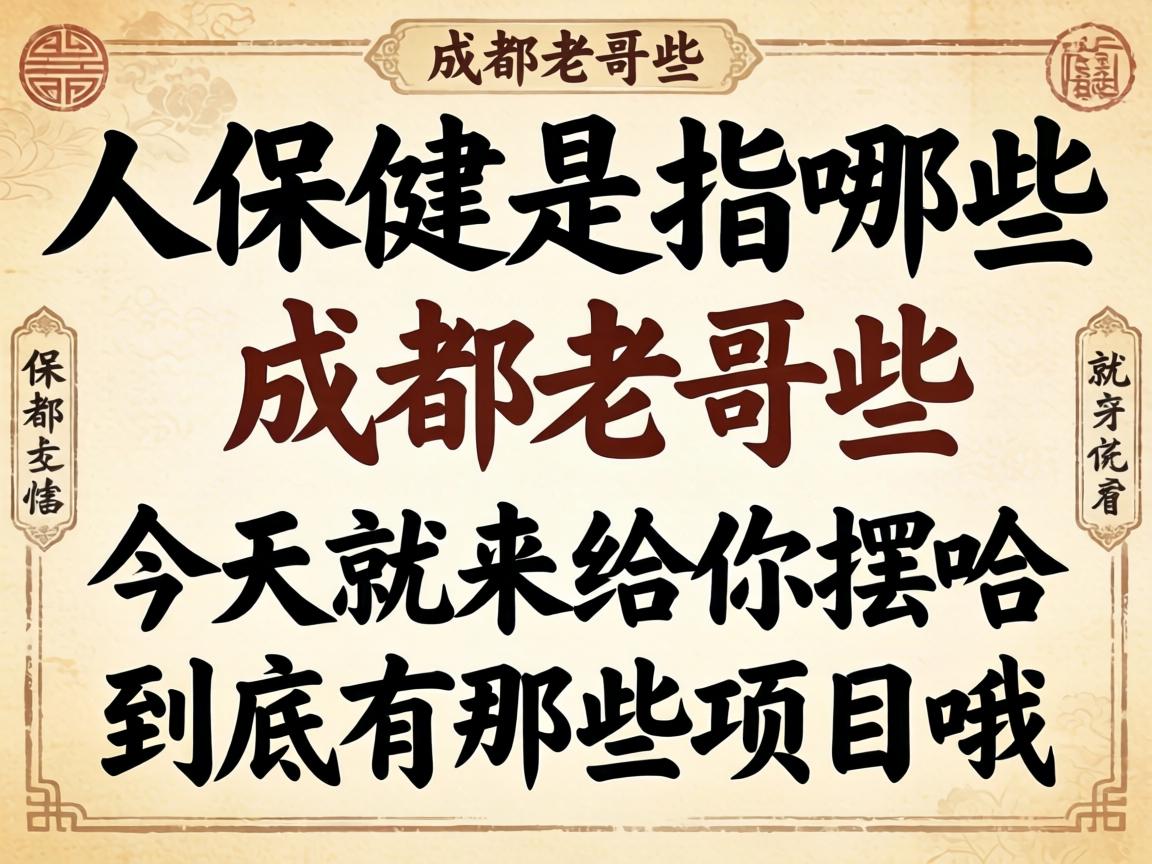 大保健是指哪些项目_成都老哥些，今天就来给你摆哈到底有那些项目哦