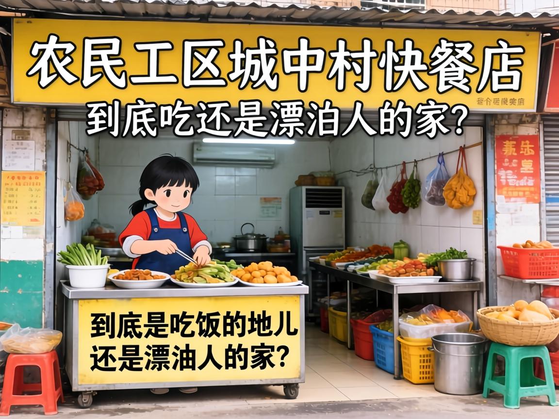 农民工区城中村快餐店，，究竟是用饭的地儿照旧漂浮人的家？？