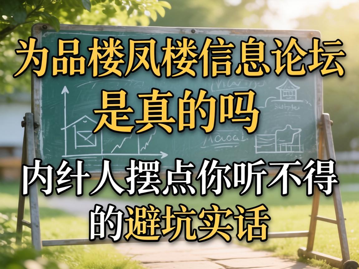 一品楼凤楼信息论坛是真的吗 在行人摆点你听不得的避坑真话