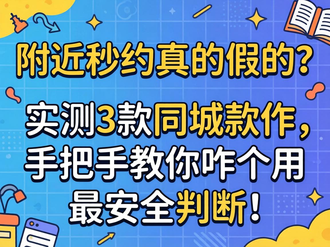 附近秒约真的假的？实测3款同城软件，手把手教你咋个用最安全