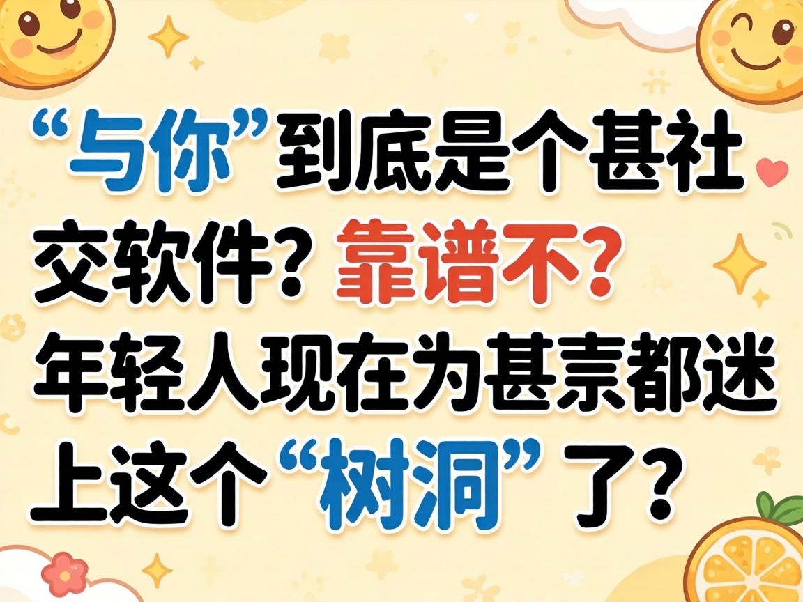 “与你”究竟是个甚社交软件？？？靠谱不？？？年轻人现在为甚都迷上这个“树洞”了？？？