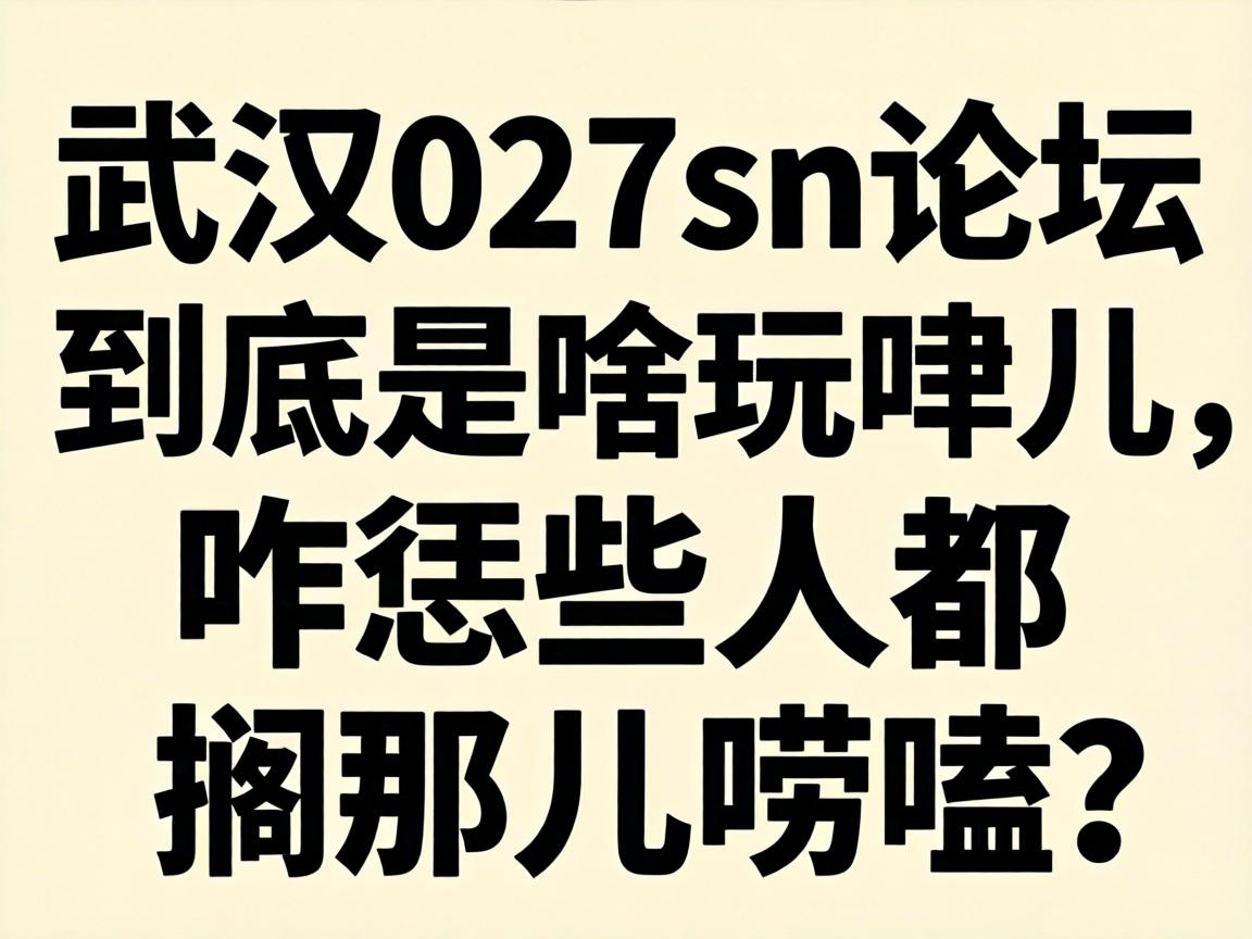 武汉027sn论坛到底是啥玩意儿,咋恁些人都搁那儿唠嗑?
