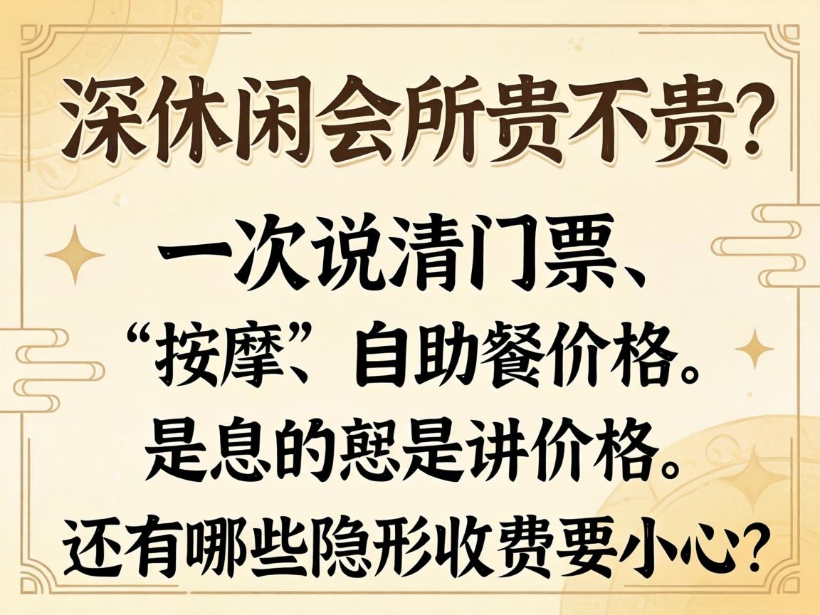 浅深休闲会所贵不贵？一次说清门票、按摩、自助餐价格，还有哪些隐形收费要小心？