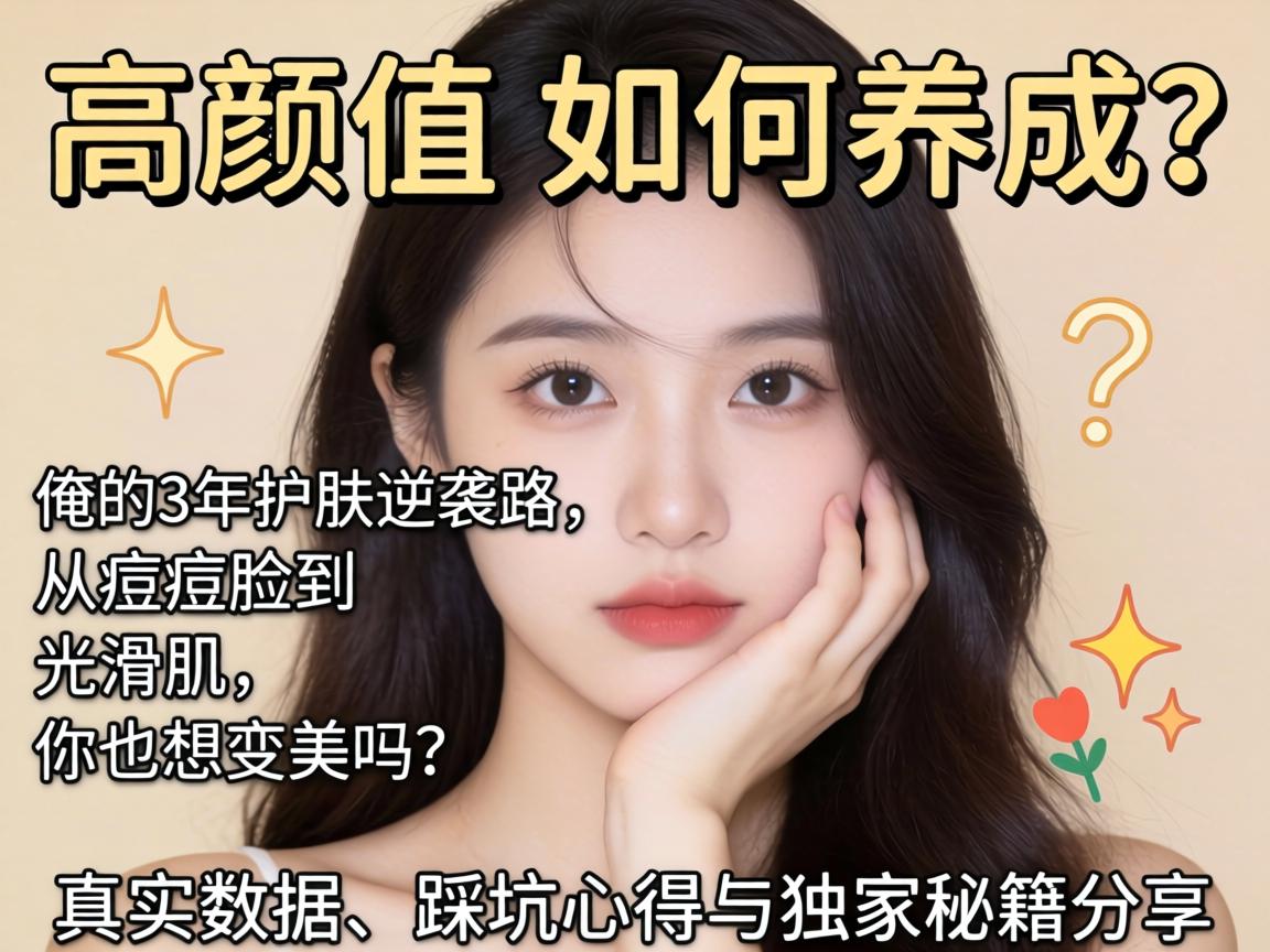 高颜值美女如何养成?俺的3年护肤逆袭路,从痘痘脸到光滑肌,你也想变美吗?, 真实数据、踩坑心得与独家秘籍分享