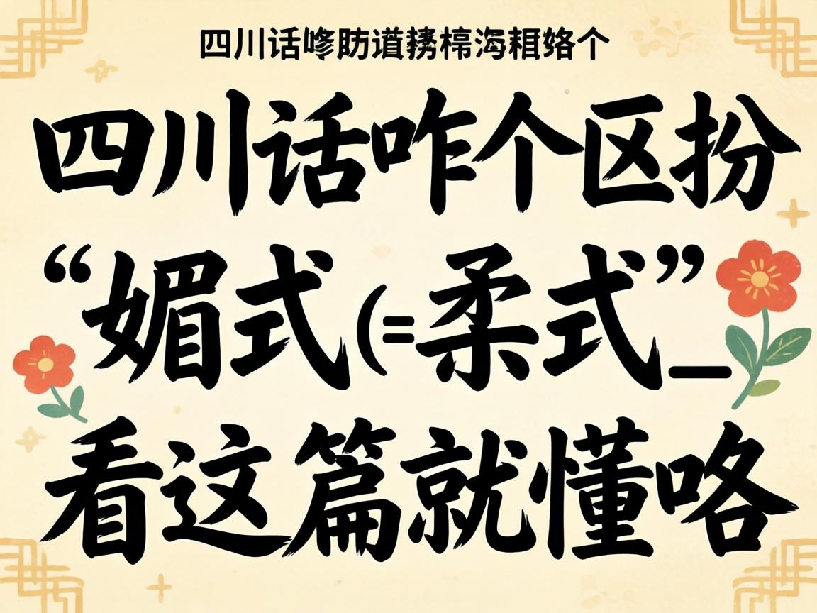 四川话咋个区分媚式和柔式_看这篇就懂咯