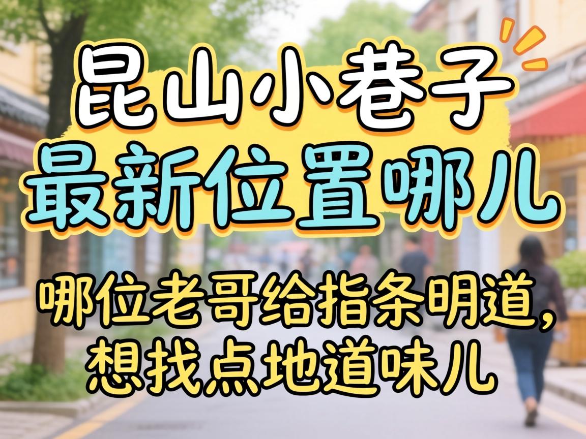 昆山小巷子最新位置在哪儿？？？？哪位老哥给指条明道，，想找点隧道味儿！