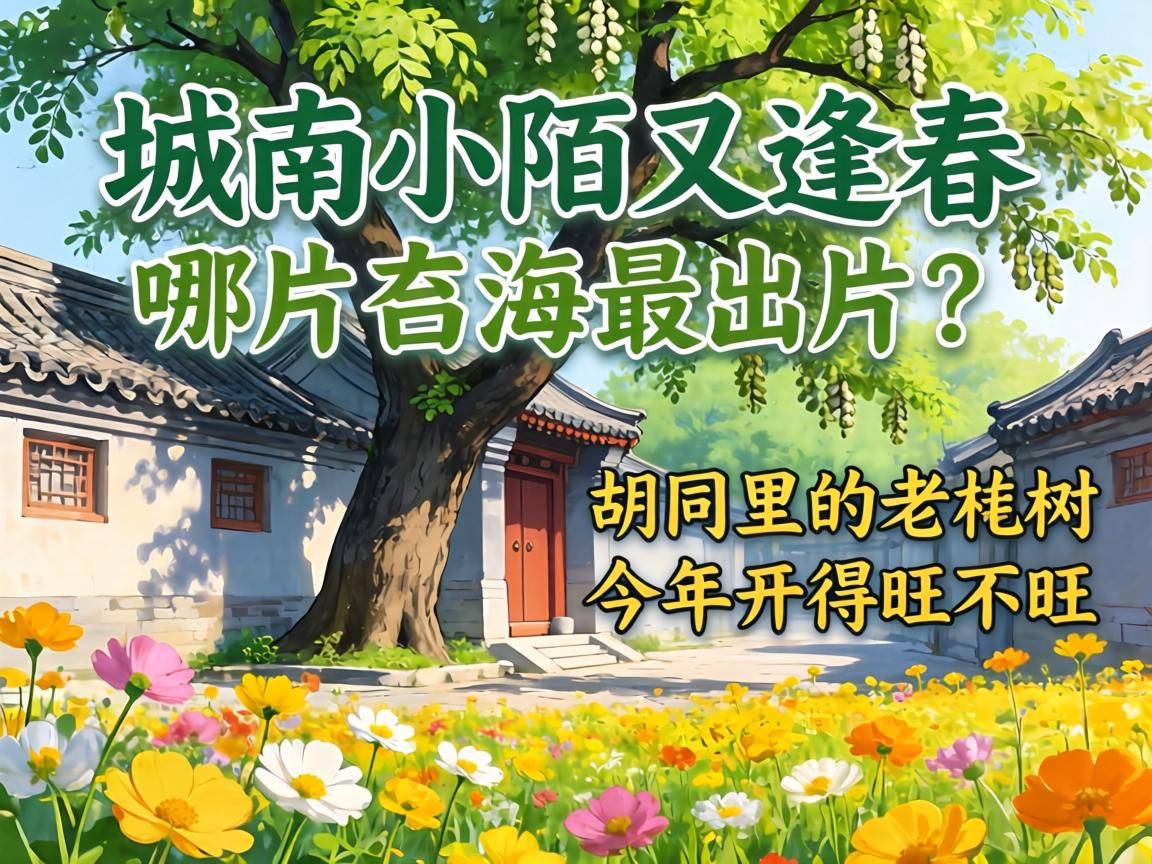 城南小陌又逢春,哪片花海最出片?胡同里的老槐树,今年开得旺不旺?