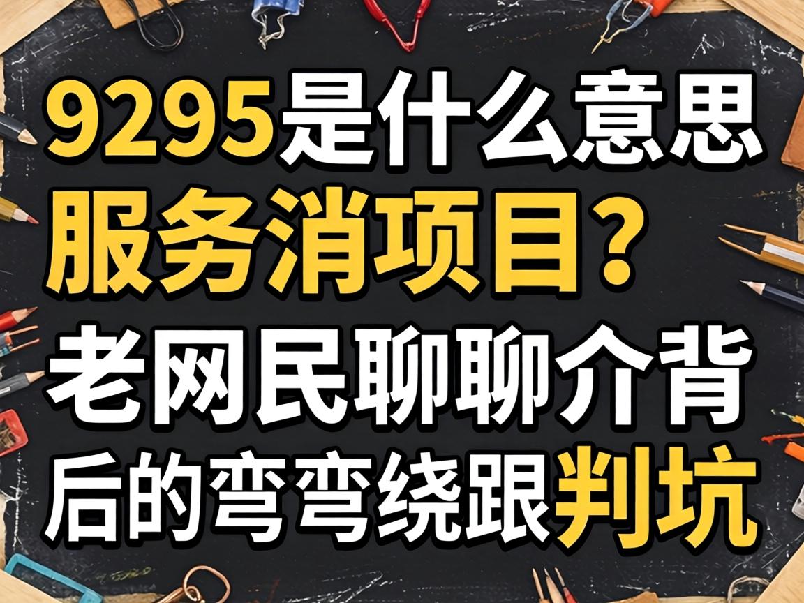 9295是什么意思服务项目？老网民聊聊介背后的弯弯绕跟坑