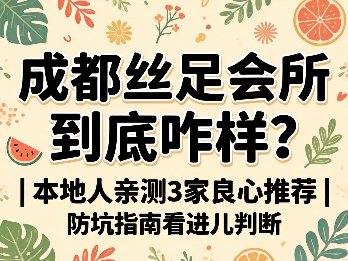 成都丝足会所究竟咋样？？| 外地人亲测3家良心推荐 | 防坑指南看这儿