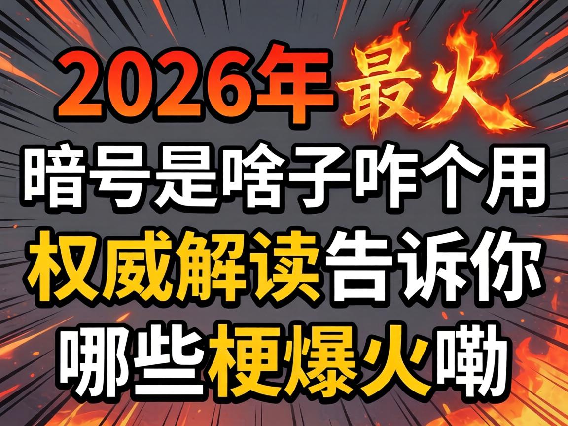 2026年最火的暗号是啥子咋个用权威解读告诉你哪些梗爆火嘞