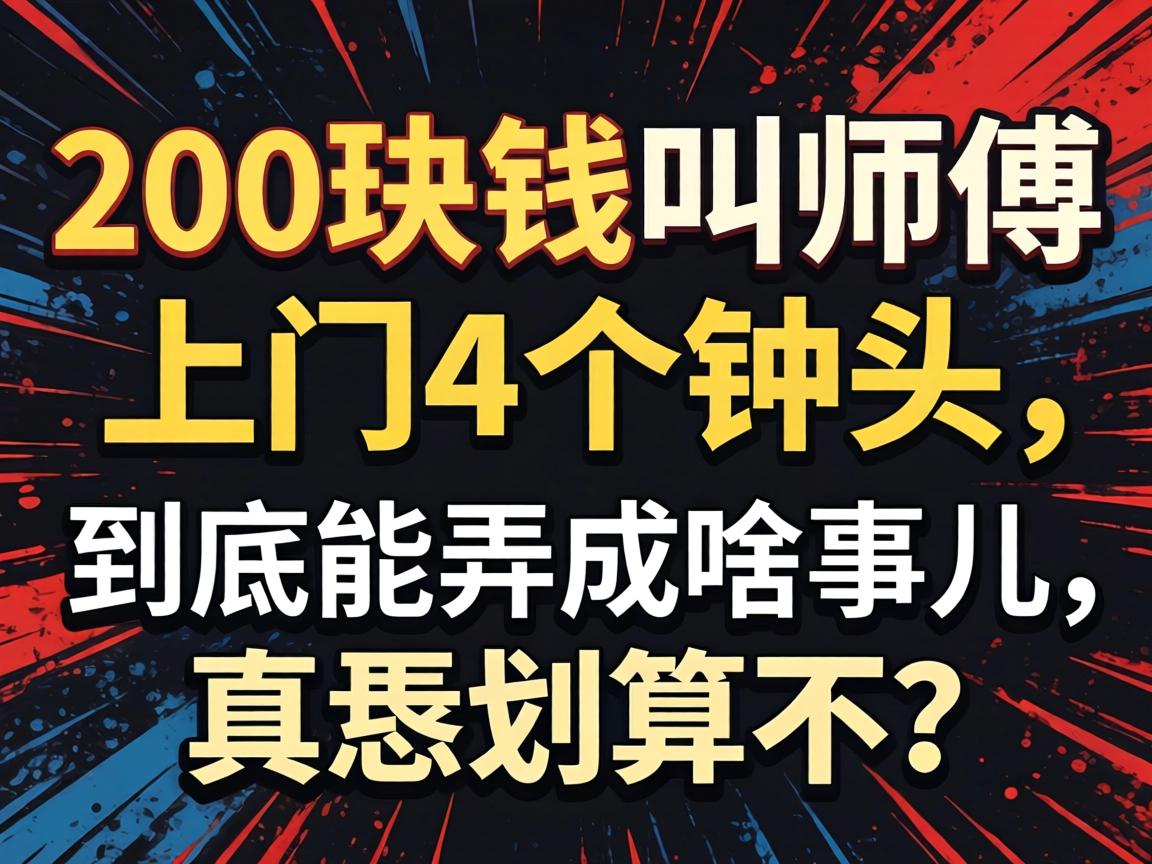 200��Ǯ��ʦ������4����ͷ��������Ū��ɶ�¶����������㲻��