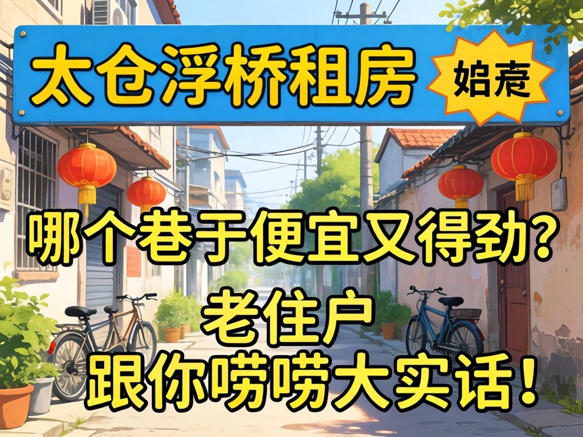 太仓浮桥租房，，哪个巷子自制又得劲？？？老住户跟你唠唠大真话！
