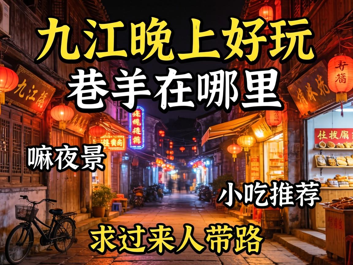 九江晚上好玩的巷子在哪？有嘛夜景、小吃推荐？求过来人带路！