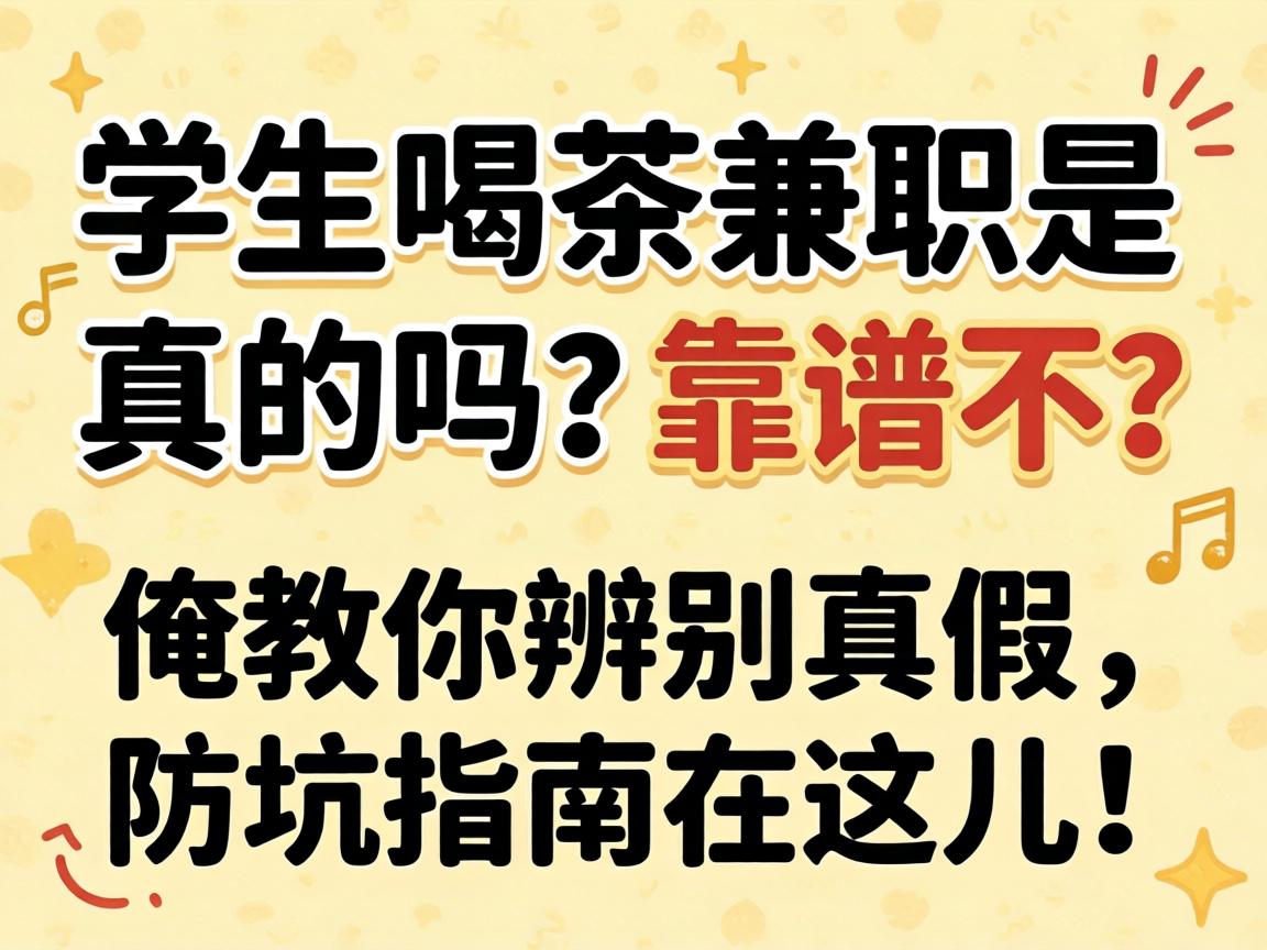 学生喝茶兼职是真的吗?靠谱不?俺教你辨别真假,防坑指南在这儿!