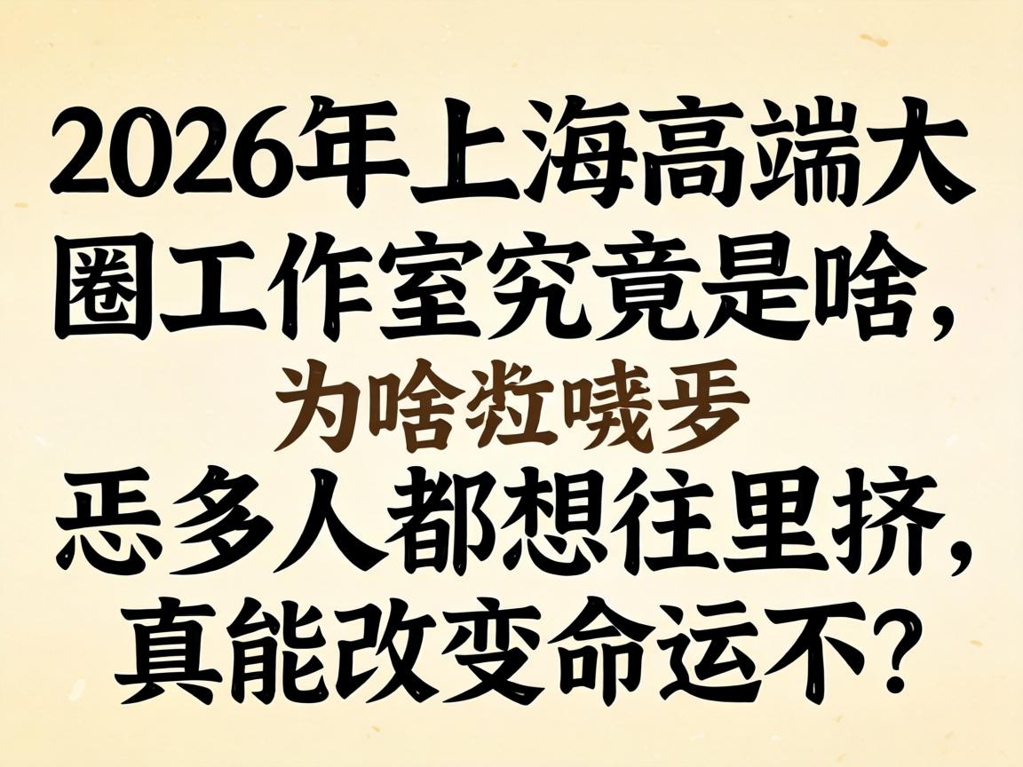 2026�����Ϻ��߶˴�Ȧ�����Ҿ�����ɶ��Ϊɶ�����˶������Ｗ�����ܸı����˲���