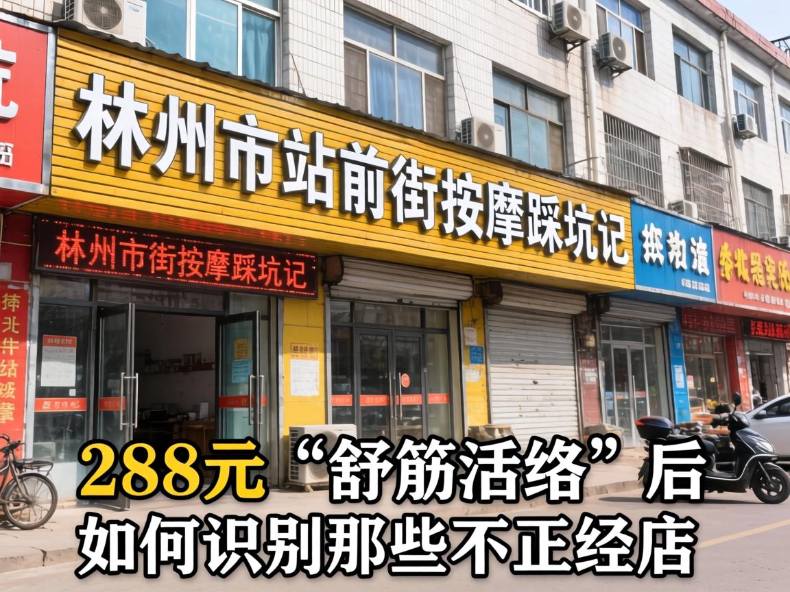 林州市站前街按摩踩坑记：288元“舒筋活络”后，如何识别那些不正经的店？