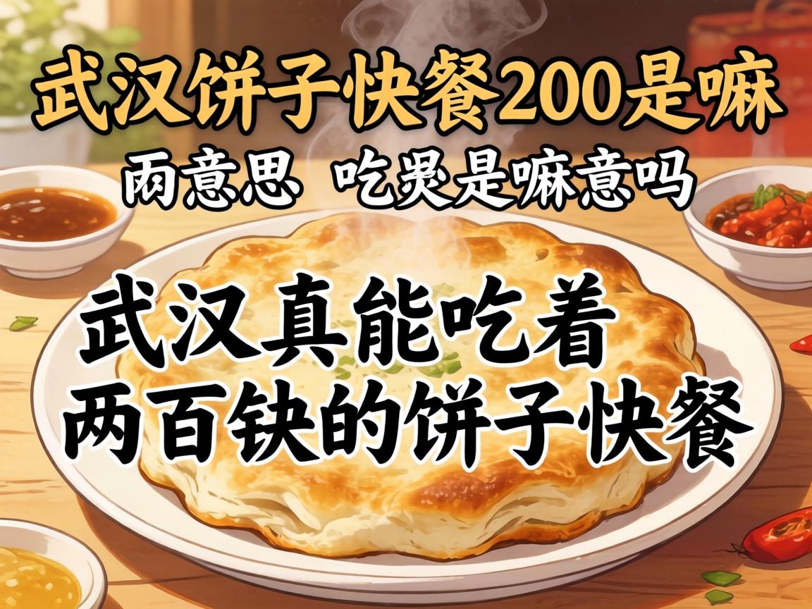 武汉饼子快餐200是嘛意思？？？？在武汉真能吃着两百块的饼子快餐吗？？？？