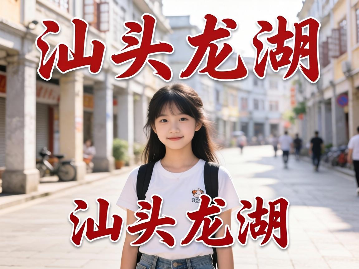汕头龙湖女孩站在街头
