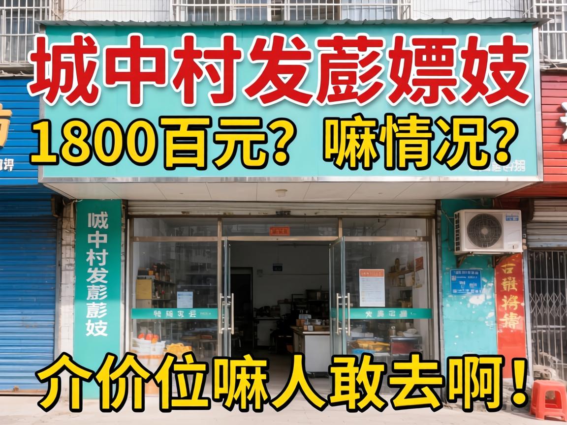城中村发廊嫖妓1800百元？嘛情况？介价位嘛人敢去。
