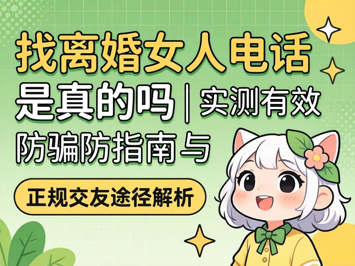 找离婚女人电话是真的吗 | 实测有效防骗指南与正规交友途径解析